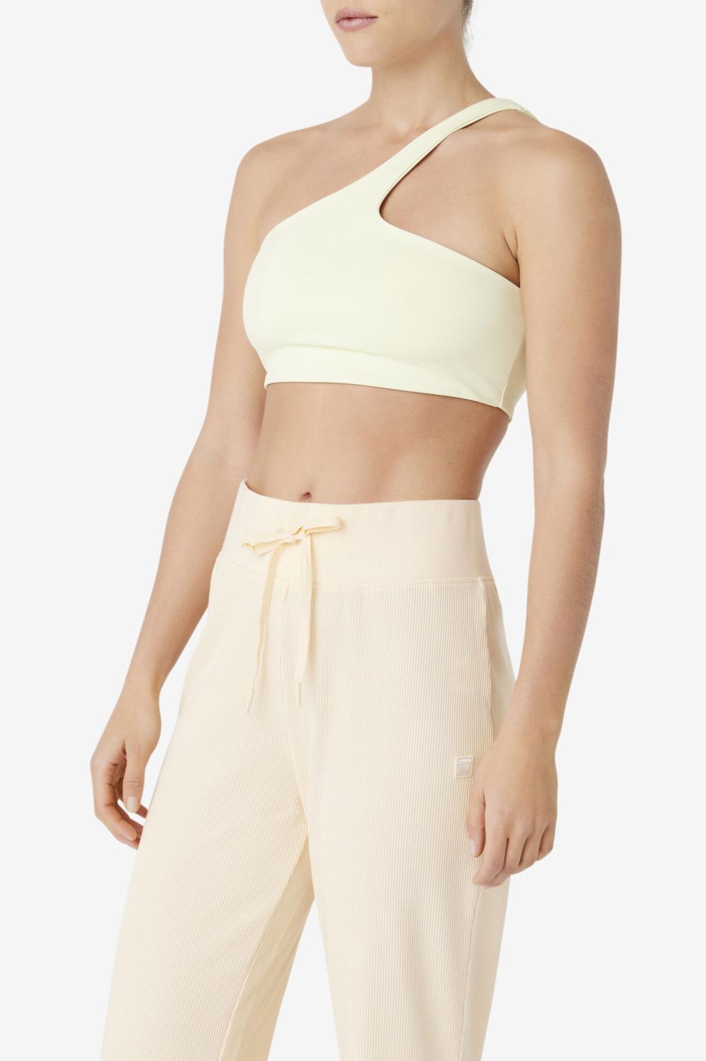 Women Tops &amp; T-Shirts | FILA Kady Asymmetric Bra Top 742 TENDER YELLOW