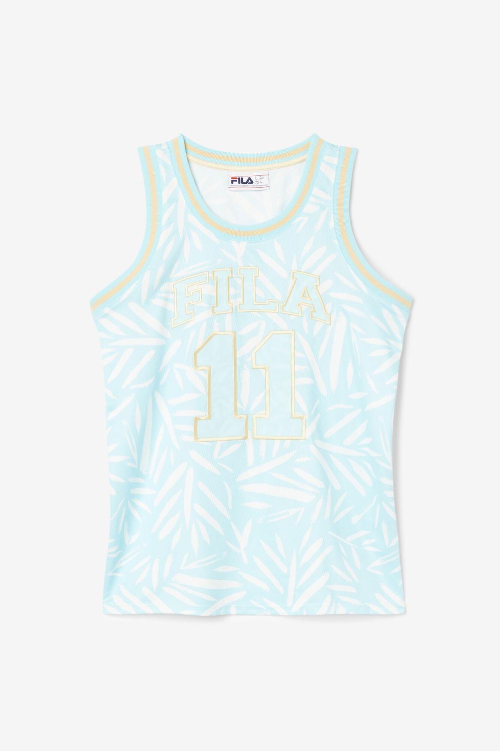 Women Tops &amp; T-Shirts | FILA Quincy Basketball Jersey 443 CRYSTAL BLUE / WHITE PRINT