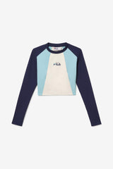 Women Tops &amp; T-Shirts | FILA Whitely Top 410 FILA NAVY / ICED AQUA / EGRET