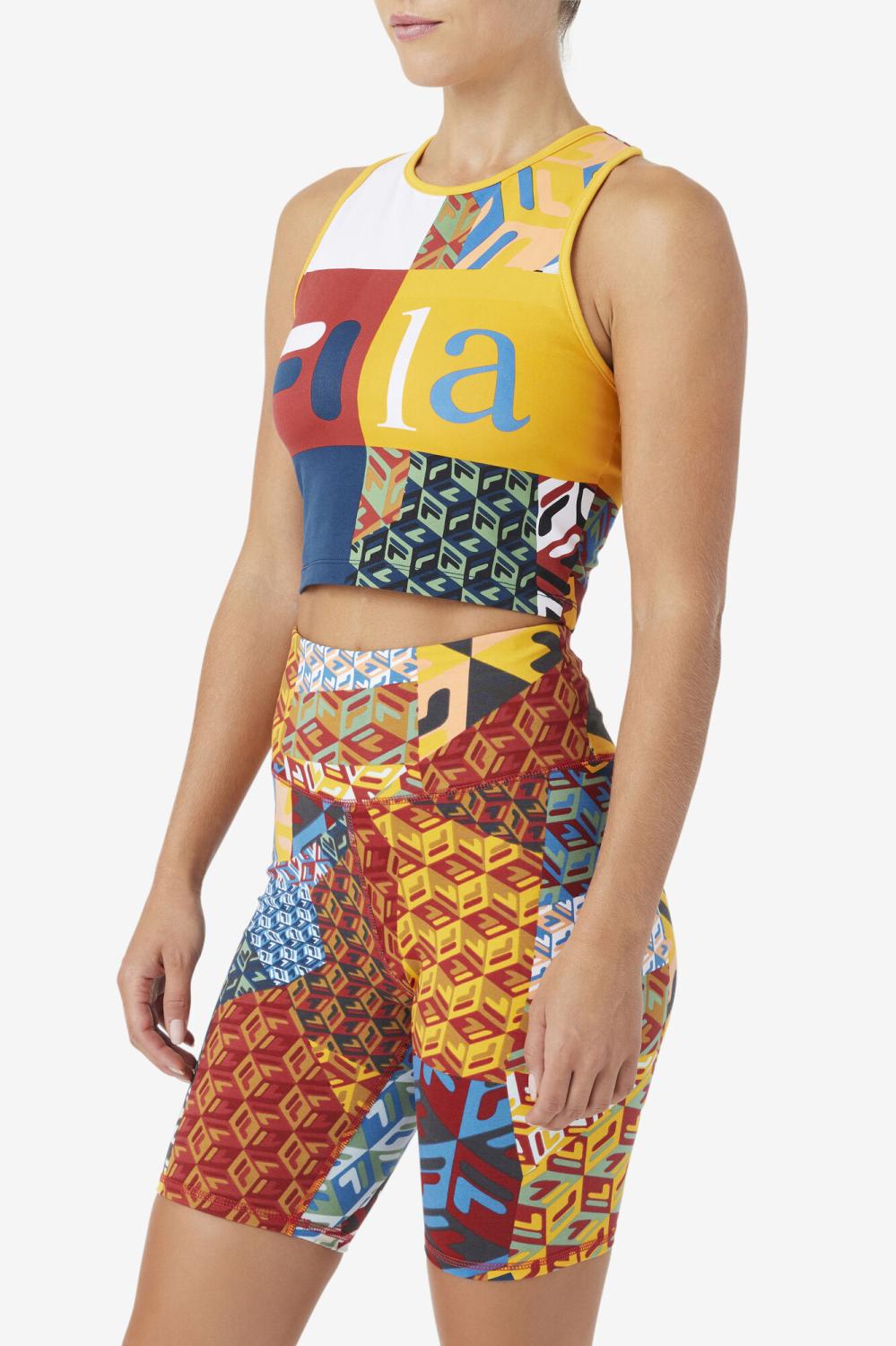 Women Tops &amp; T-Shirts | FILA Zhuri Tank 732 RADIANT YELLOW / WHITE / RHUBARB / MOONLIT OCEAN
