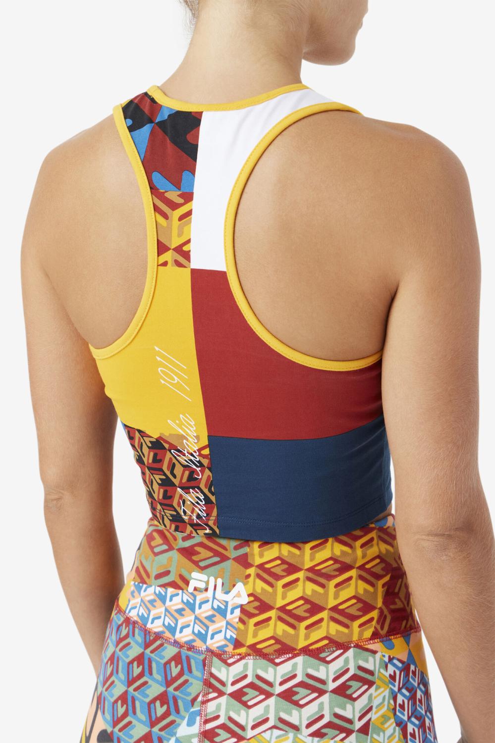 Women Tops &amp; T-Shirts | FILA Zhuri Tank 732 RADIANT YELLOW / WHITE / RHUBARB / MOONLIT OCEAN