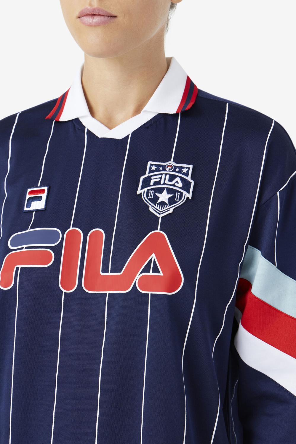 Women Tops &amp; T-Shirts | FILA Zorra Goalie Jersey 410 FILA NAVY / WHITE / FILA RED
