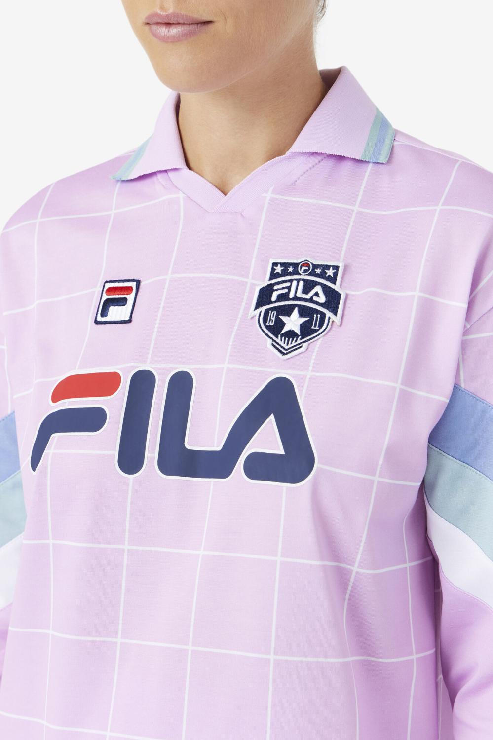 Women Tops &amp; T-Shirts | FILA Zorra Goalie Jersey 580 ORCHID BOUQUET / WHITE / ETHER